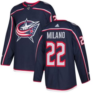 Herren Columbus Blue Jackets Eishockey Trikot Sonny Milano #22 Authentic Navy Blau Heim